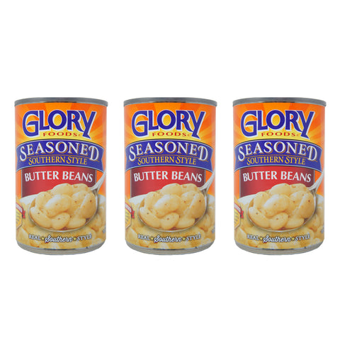 Glory Foods, Seasoned Southern Style, Butter beans, 15 oz (3 Pack)