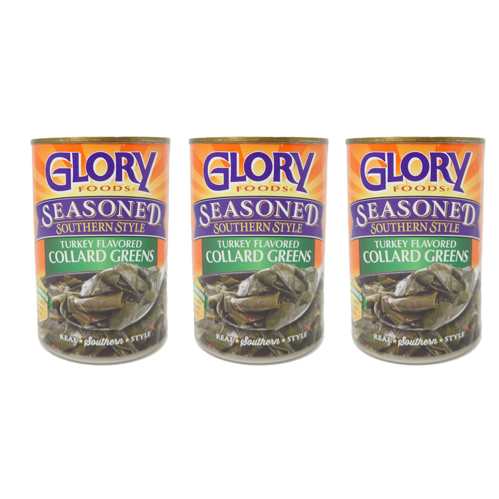 Glory foods seasoned southern style turkey flavored collard greens, 14.5 oz 3