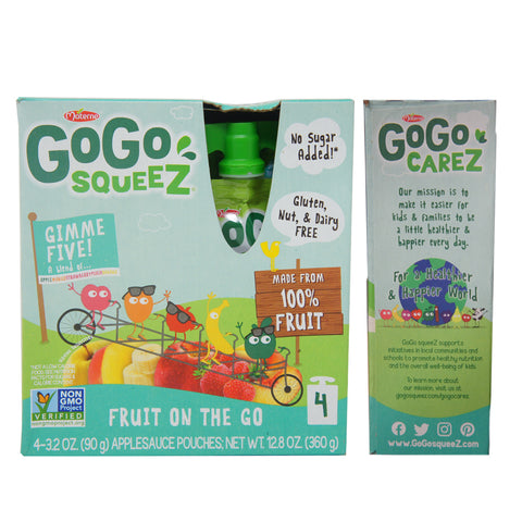 GoGo Squeez, Made From 100% Fruit, Fruit On The Go, 3.2 oz (4 pouches) (2 pack)