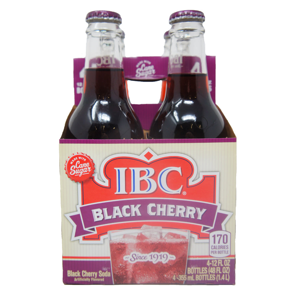 IBC, Black Cherry Soda, 12 oz (4 pack)
