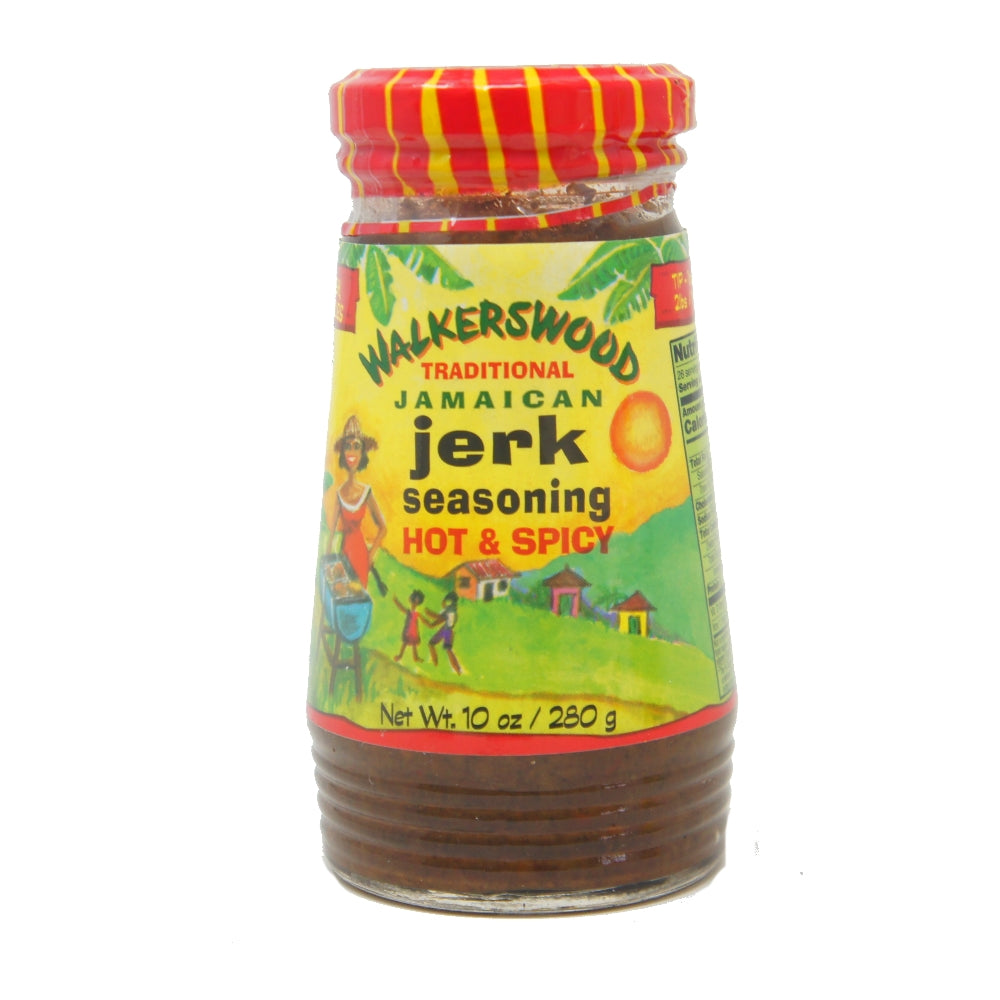 Walkerswood Traditional Jamaican Jerk Seasoning Hot & Spicy Sauce Marinate 10 oz Jar - theLowex.com
