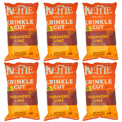 Kettle Brand, Krinkle Cut Potato Chips, Habanero Lime, 8.5 oz (6 Pack)