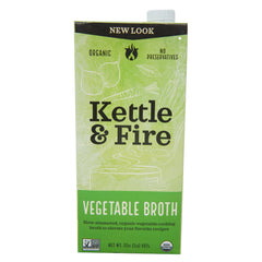 Kettle & Fire, vegetable Broth, Organic, No Preservatives, 32 oz