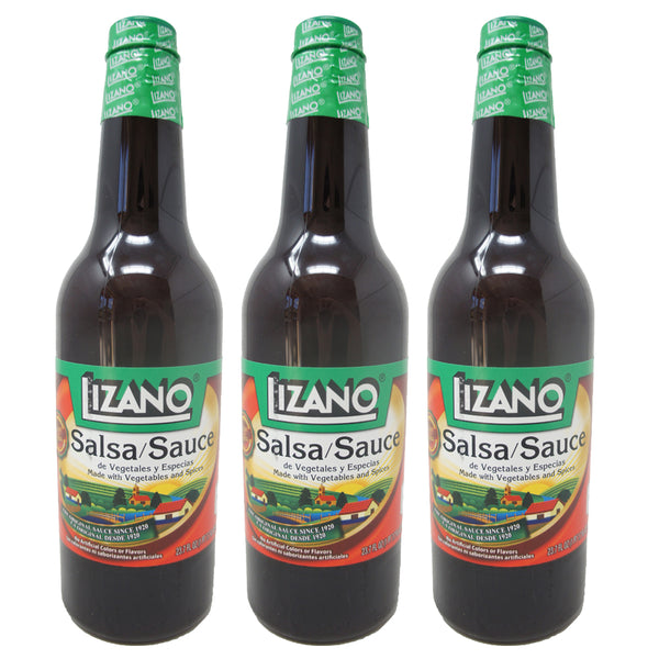 Lizano Salsa-Sauce de Vegetales y Especias-Made With Vegetables & Spices, 23.7 oz (3 apck)