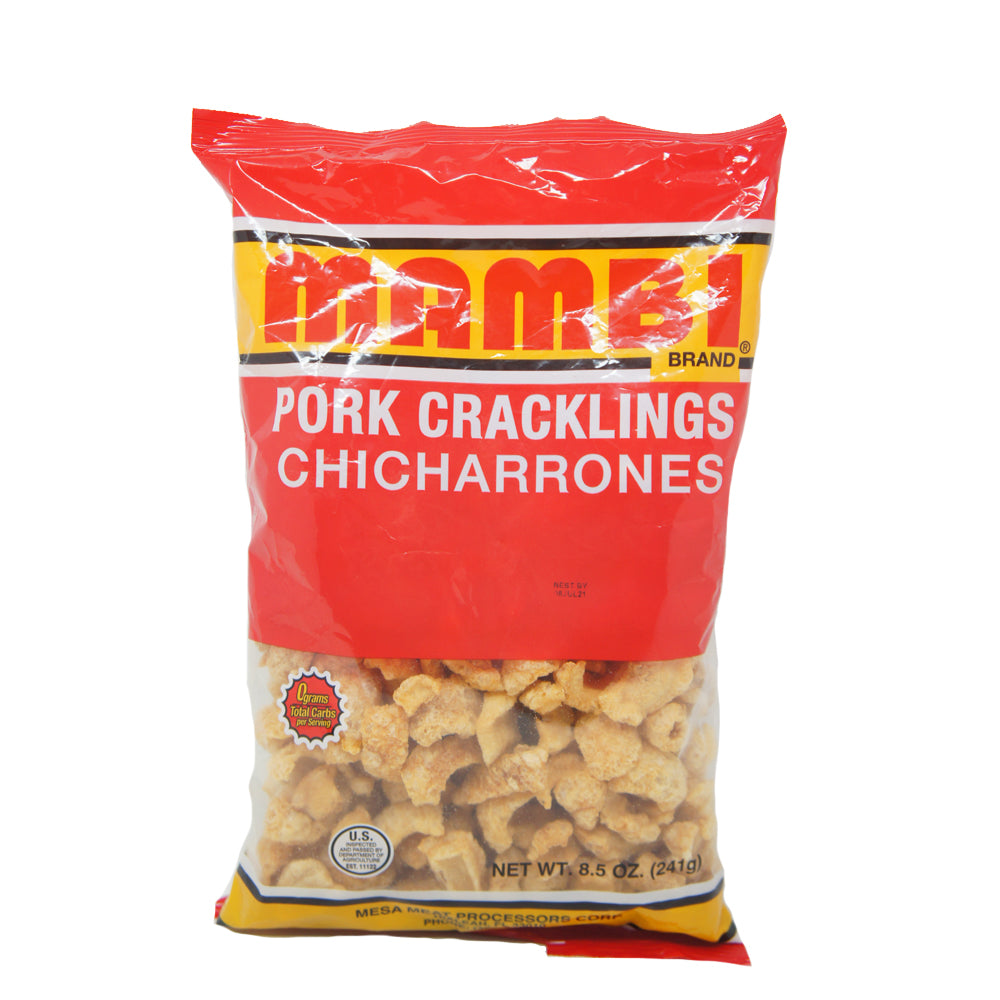 Mambi Pork Cracklings Chicharrones, 8.5 oz Bag