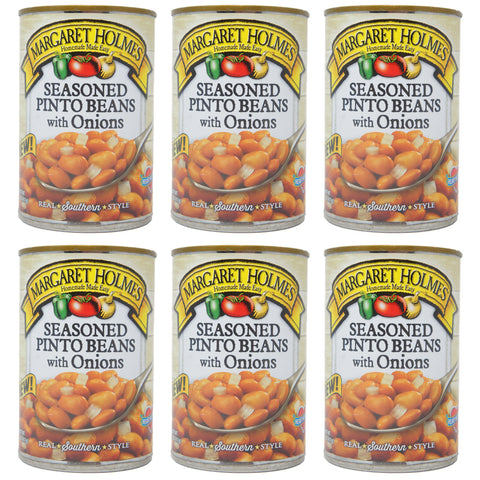 Margaret Holmes, Seasoned Pinto Beans With Onions, 15 oz (6 pack)