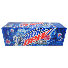 Mountain Dew, Voltage Limited Edition, Raspberry. Citrus Flavor And Ginseng, 12 oz (12 pack)