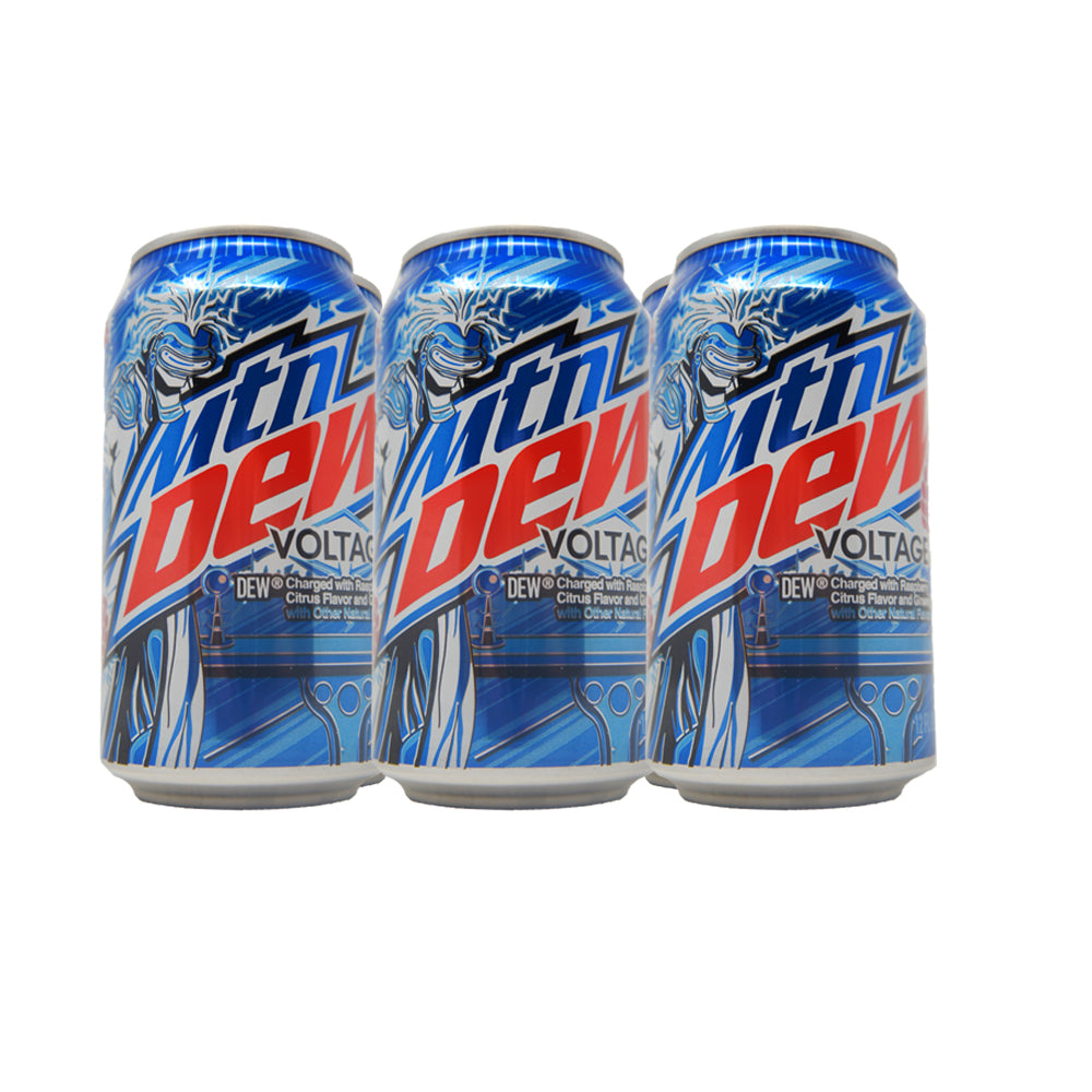 Mountain Dew, Voltage New Edition, Raspberry. Citrus Flavor And Ginseng, 12 oz (6 pack)