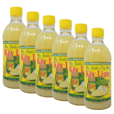 Mrs. Biddle's Key West, key Lime Juice 16 pz (6 pack)