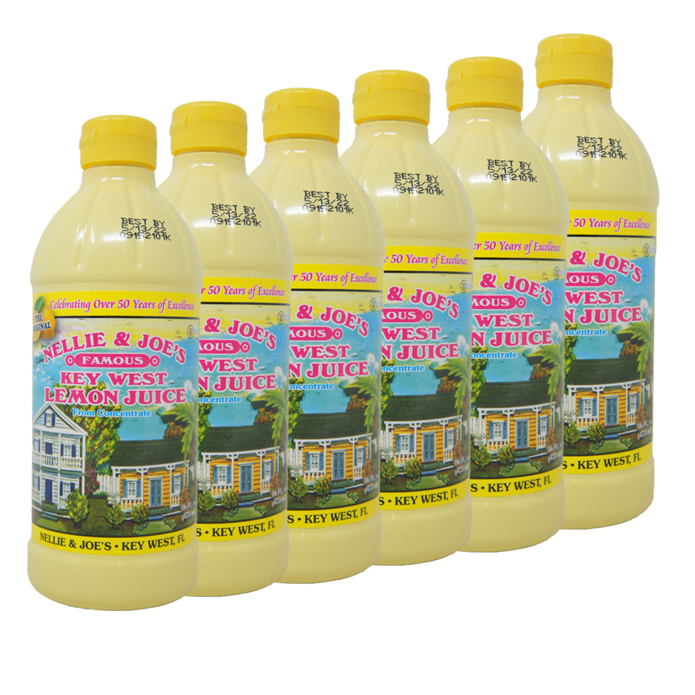 Nellie & Joe's Famous, Key West Lemon Juice 16 oz Bottle, (6 pack)