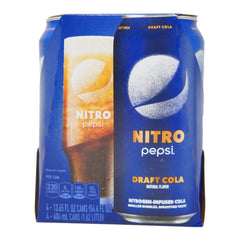 Pepsi Nitro, Draft Cola - Vanilla Natural Flavor, 13.65 oz Can (Draft Cola)