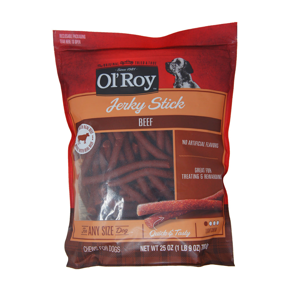 Ol'Roy, Jerky Stick, Beef, Light Chew, 25 oz