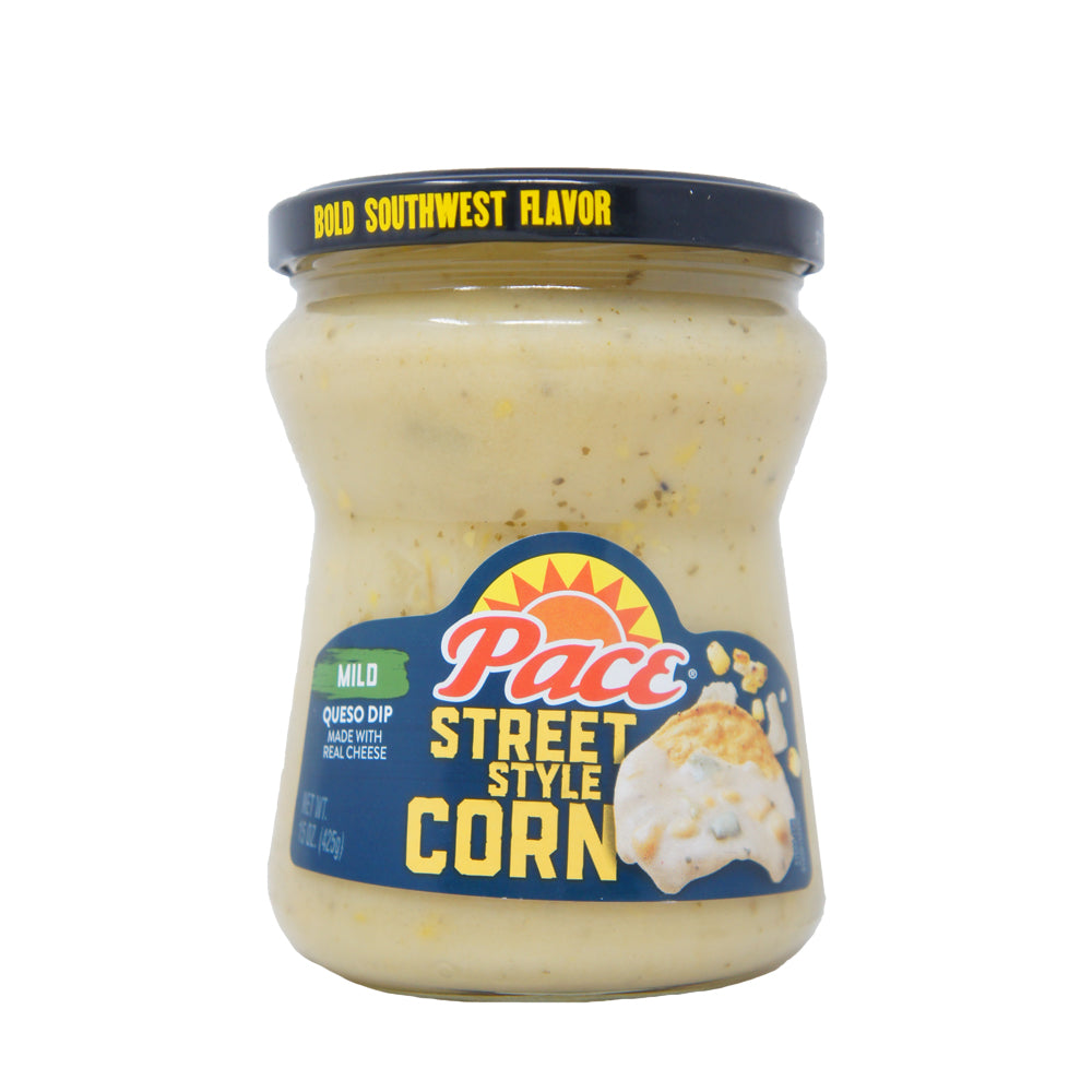 Pace, Street Style Corn Cheese Queso Dip Mild, 15 oz Jar