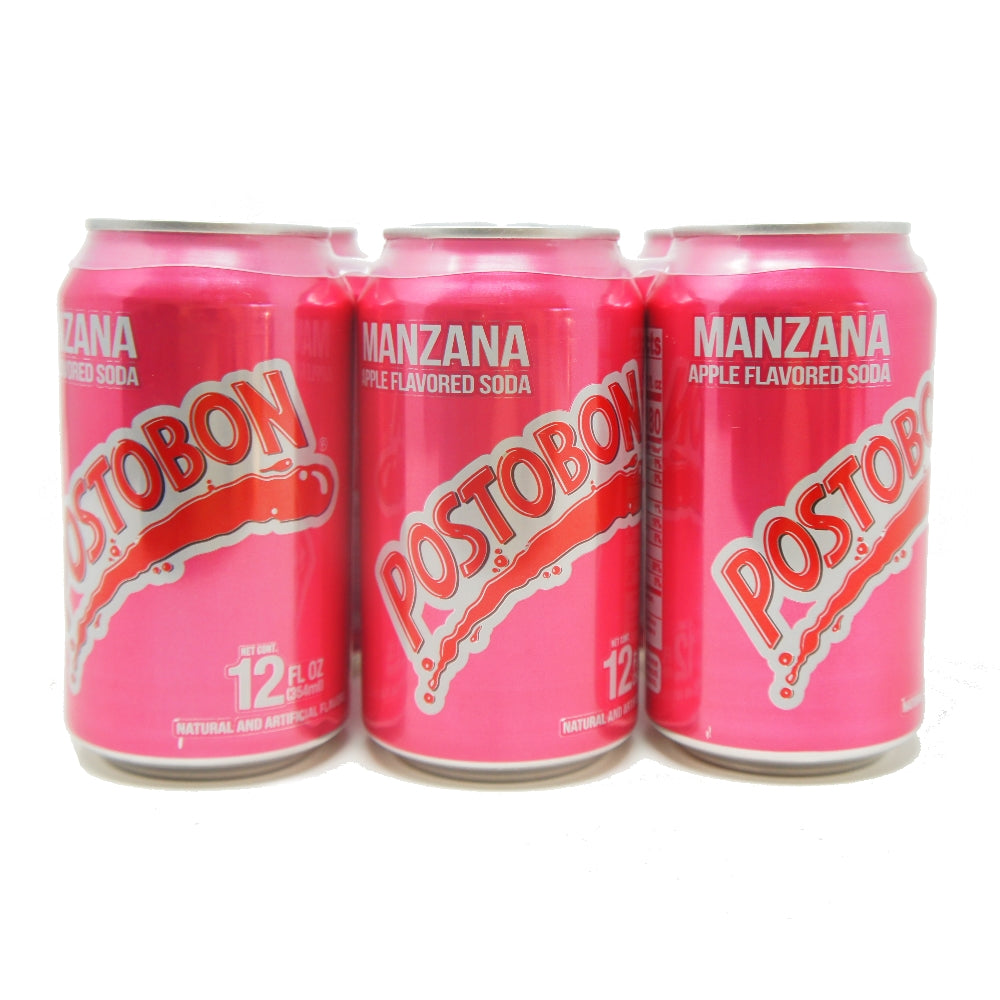 Postobon Manzana Apple Flavored Soda (Pack of 6) 12 FL OZ Can 
