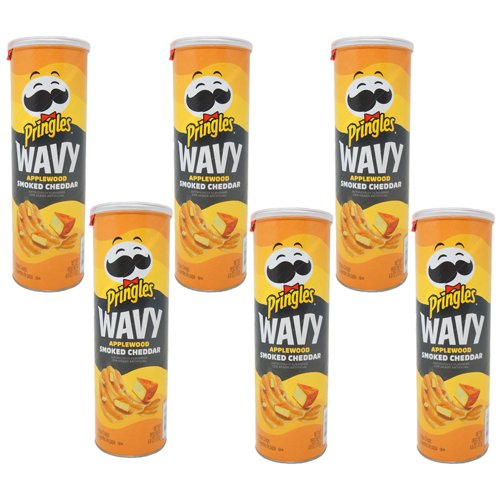 Pringles, Wavy Applewood Smoked Cheddar, Artificially Flavored, 4.8 oz  6