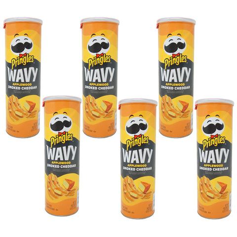 Pringles, Wavy Applewood Smoked Cheddar, Artificially Flavored, 4.8 oz  6