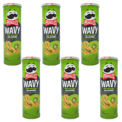 Pringles, Wavy Fire Roasted Jalapeño 4.8 oz (6 pack)