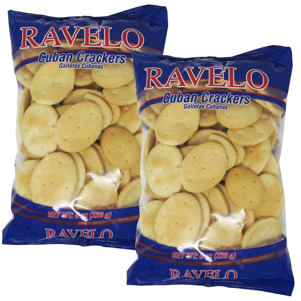 Ravelo Crackers Cuban Crackers Galletas Cubanas Original, 2 Pack, 8 oz (226g) Bag
