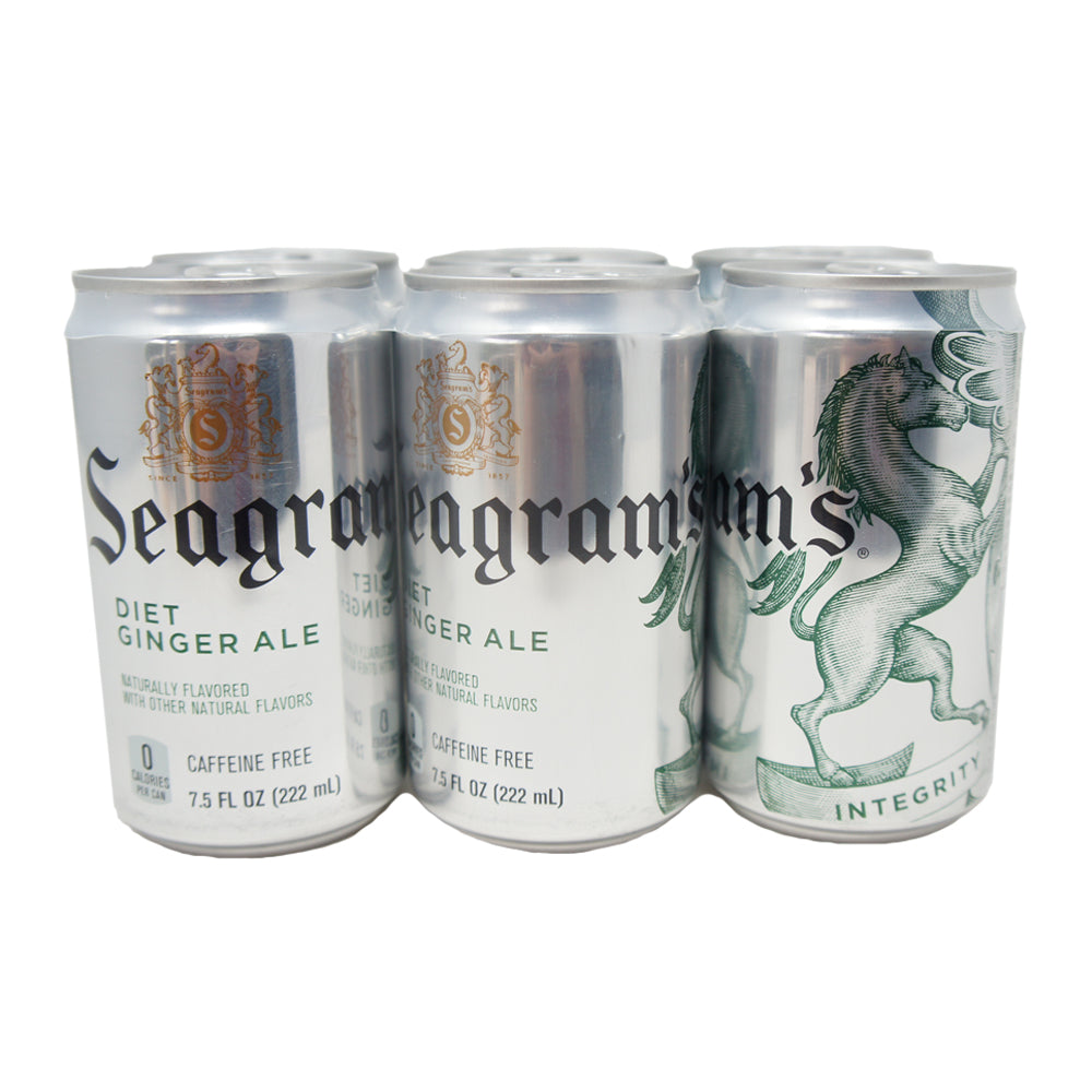Seagram's Diet Ginger Ale, 7.5 oz (6 pack)
