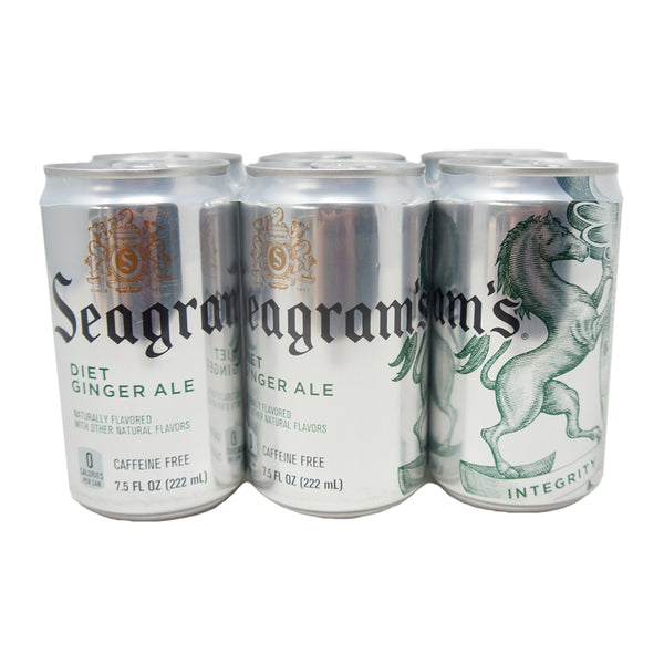 Seagram's Diet Ginger Ale, 7.5 oz (6 pack)