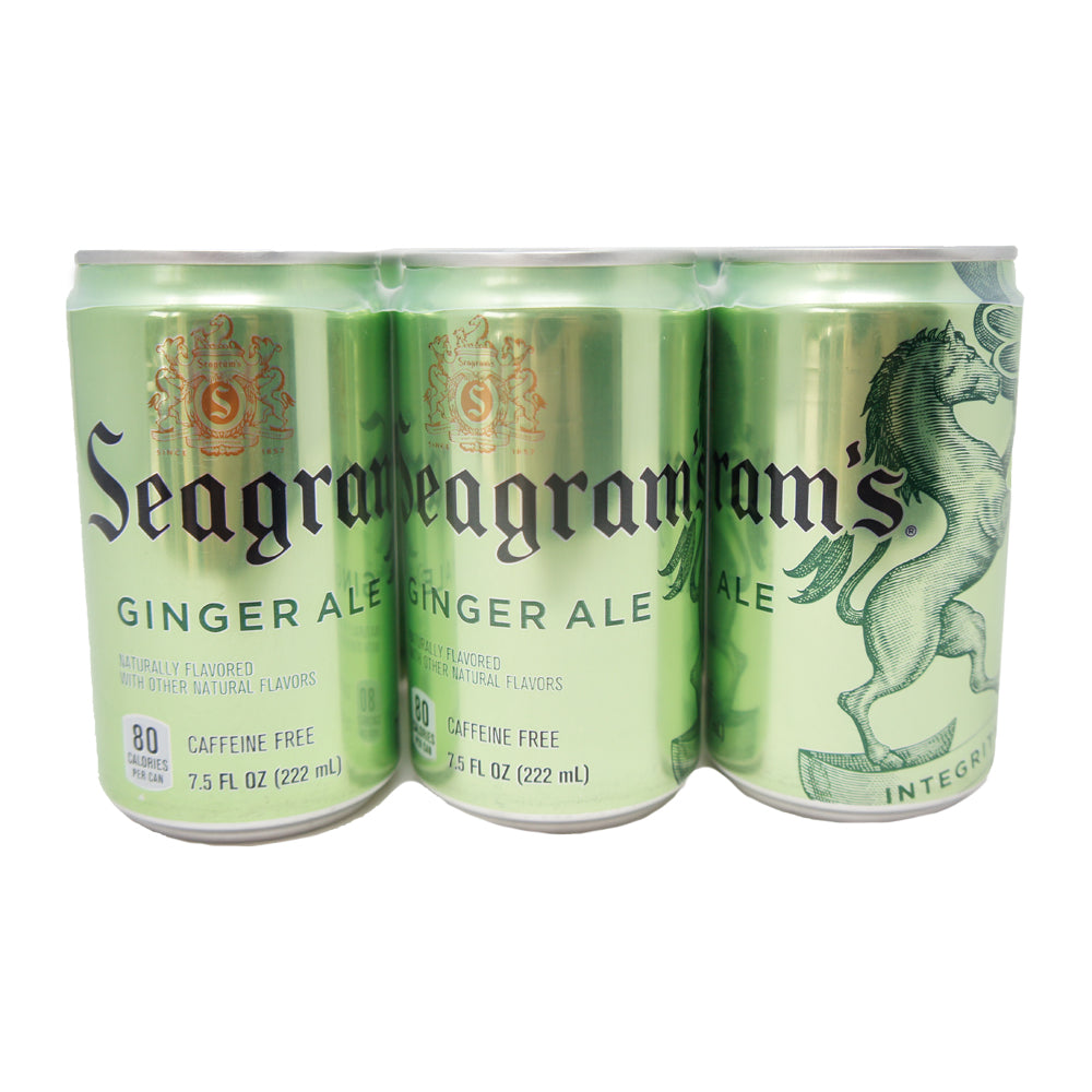 Seagram's Ginger Ale, 7.5 oz (6 pack)