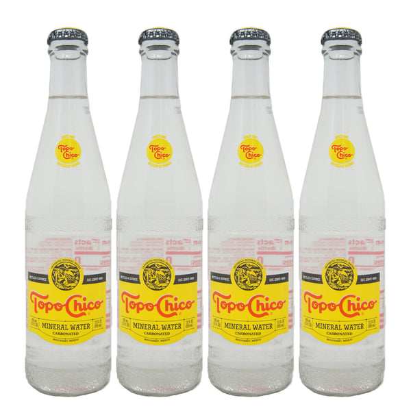 Topo Chico Mineral Water Carbonated Water, 12 Oz Bottles (4 Pack)