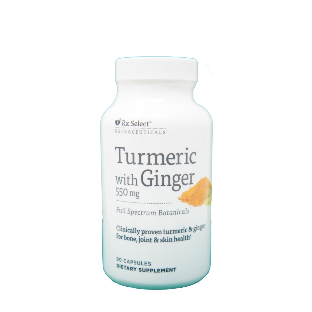RX Select Nutraceuticals Turmedic with Ginger Full spectrum Botanicals 90 Capsules 550mg
