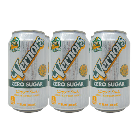 Vernors, Zero Sugar, Ginger Soda 12 oz (6pack)