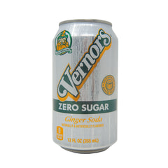 Vernors, Zero Sugar, Ginger Soda 12 oz 1