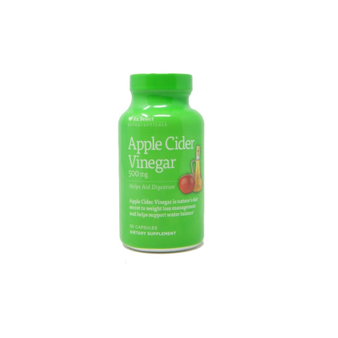 RX Select Nutraceuticals Apple cider Vinegar Helps aid Digestion 90 Capsules 500mg