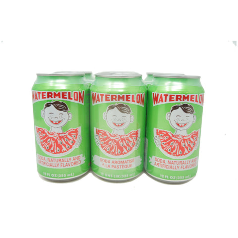 Watermelon, Soda, Naturally And Artificially Flavored, 12 oz (6 pack)
