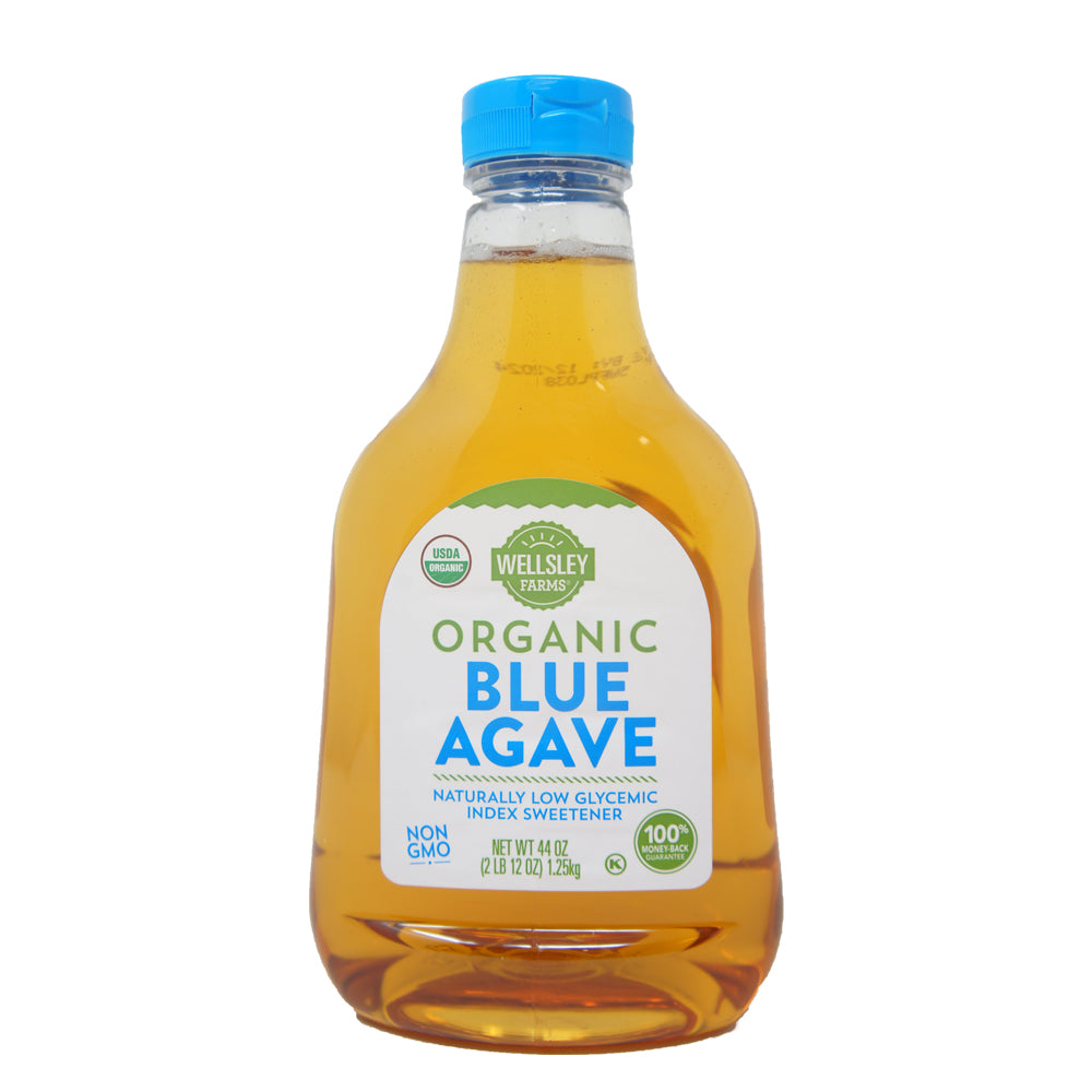 Wellsley Farms Organic Blue Agave Natural Low Glycemic Sweetener, 44 oz