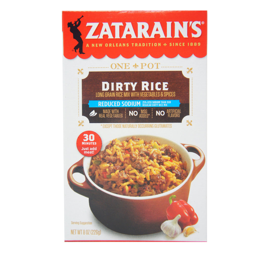 Zatarain's, One Pot Dirty Rice Long Grain Rice Mix Wirh Vegetables & Spices, 8 oz (3 and 6 Pack)