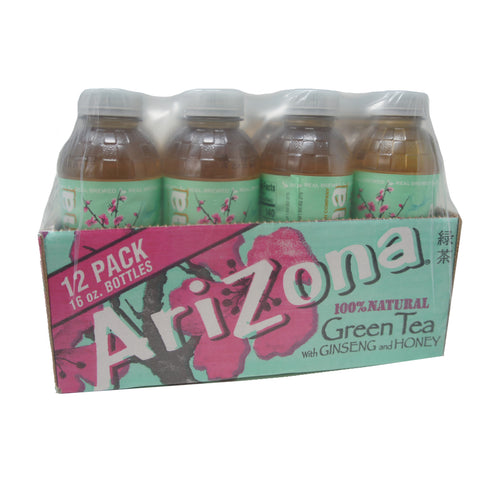 Arizona, Green Tea, with Ginseng And Honey 16 OZ (12 Pack)