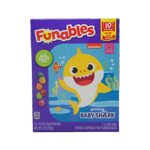 Pinkfong Nickelodeon Baby Shark Fruit Gummy Snacks, 10 Pouches per Pack