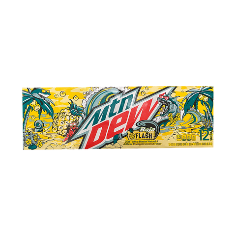Mountain Dew Baja Flash, Natural and Artificial Pineapple Coconut Flavor