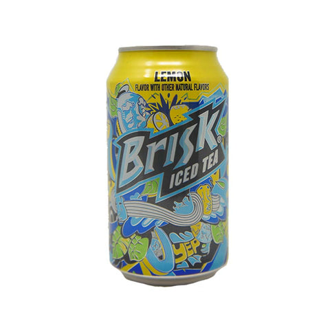 Brisk Iced Tea, Lemon Flavored with Other Natural Flavors, 12-OZ Can, 12-Pack
