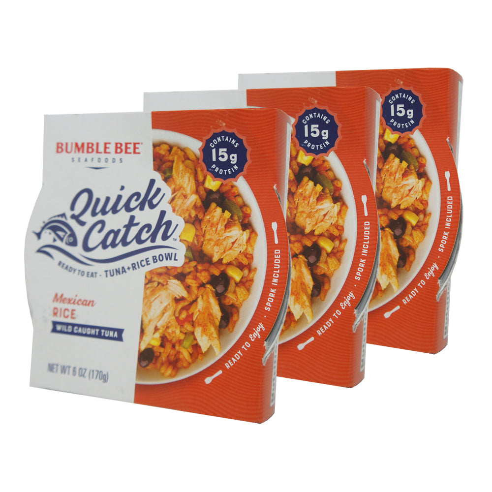 Bumble Bee SeaFoods, Quick Catch, Mexican Rice, Wild Caught Tuna, 6 OZ 3 pack