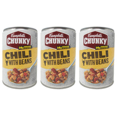 Campbelli Chunky, Chili With Beans, 16.5 oz (3 Pack)