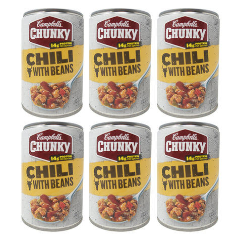 Campbelli Chunky, Chili With Beans, 16.5 oz (6 Pack)