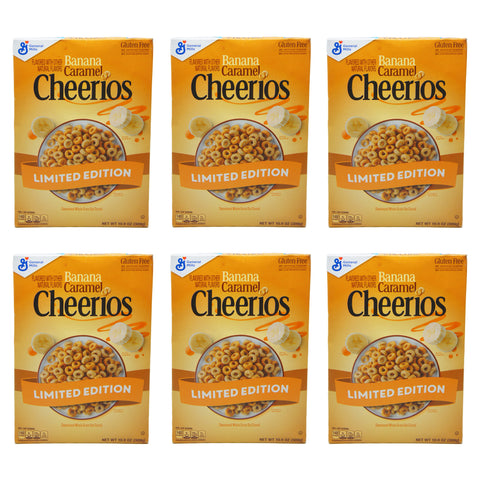 Cheerios Limited Edition Banana Caramel Cereal, 10.9 oz (309g) (6 Pack)