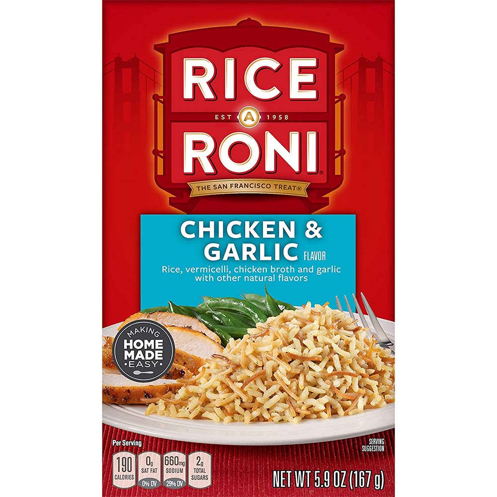 Rice A Roni Boxed Rice Mix, Chicken and Garlic