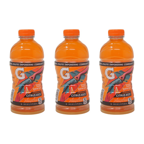 Gatorade Citrus Kick Thirst Quencher, Limited Edition, 28 oz Bottles (3 Pack)