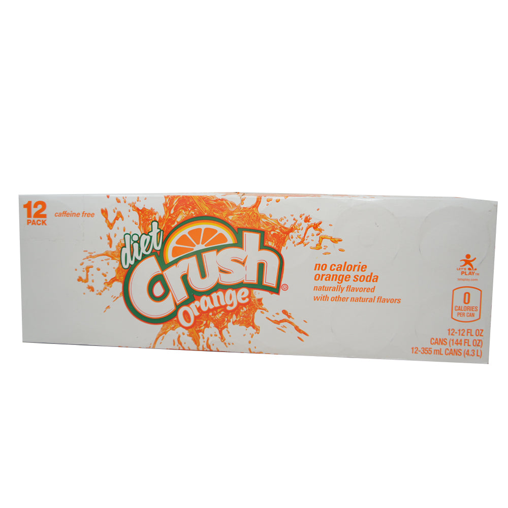 Crush Diet, Orange, No Calorie Orange Soda (12 pack)