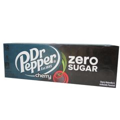 Dr Pepper, Cherry, Cero Sugar, Cherry Natural & Artificially Flavor (12 pack)
