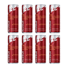 Red Bull Energizer Drink, Peach, 8-pack