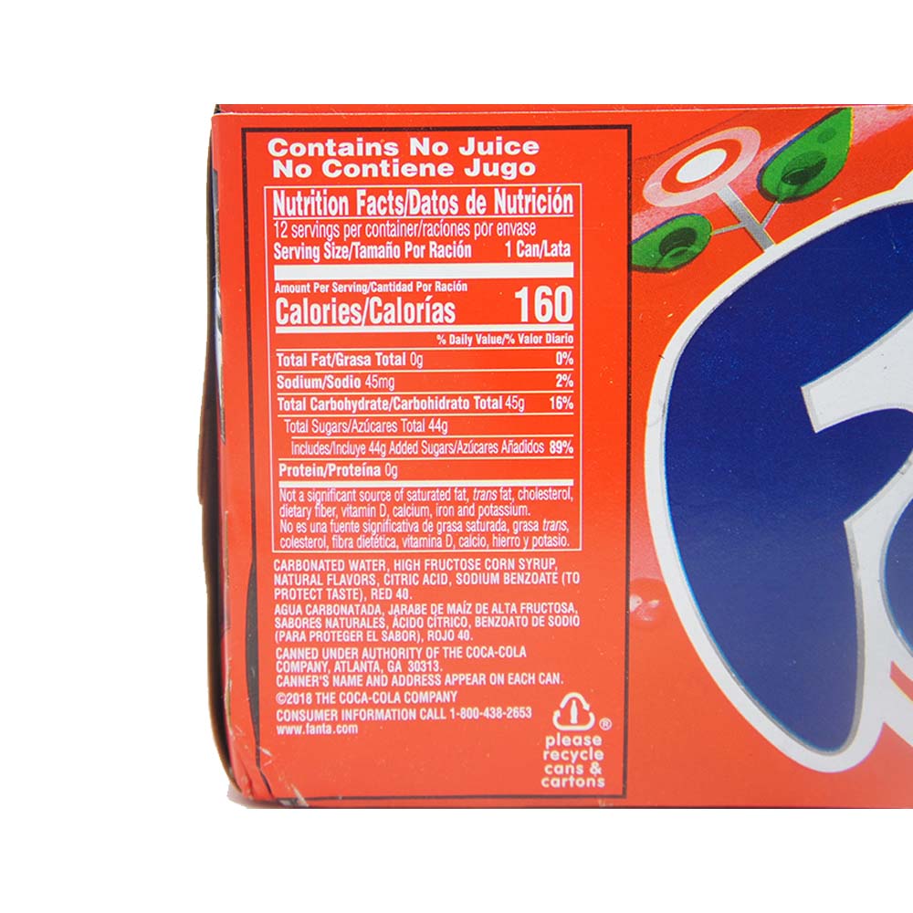 Fanta Strawberry Soda, Strawberry Flavored Soda, Caffeine Free, Naturally Flavored, 12 FL OZ, 12 Pack