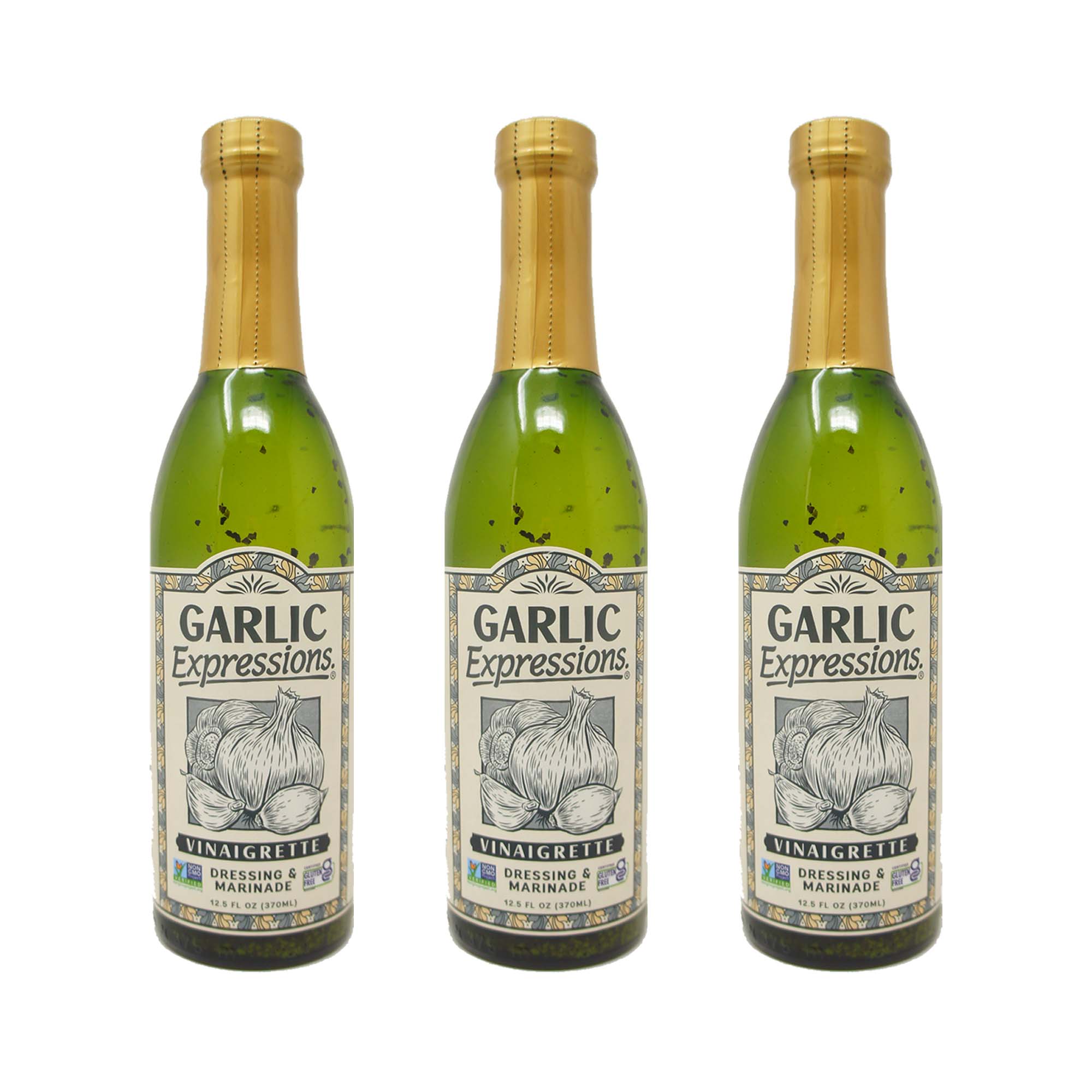 Garlic Expressions Vinaigrette, Salad Dressing & Marinade, 3 Pack
