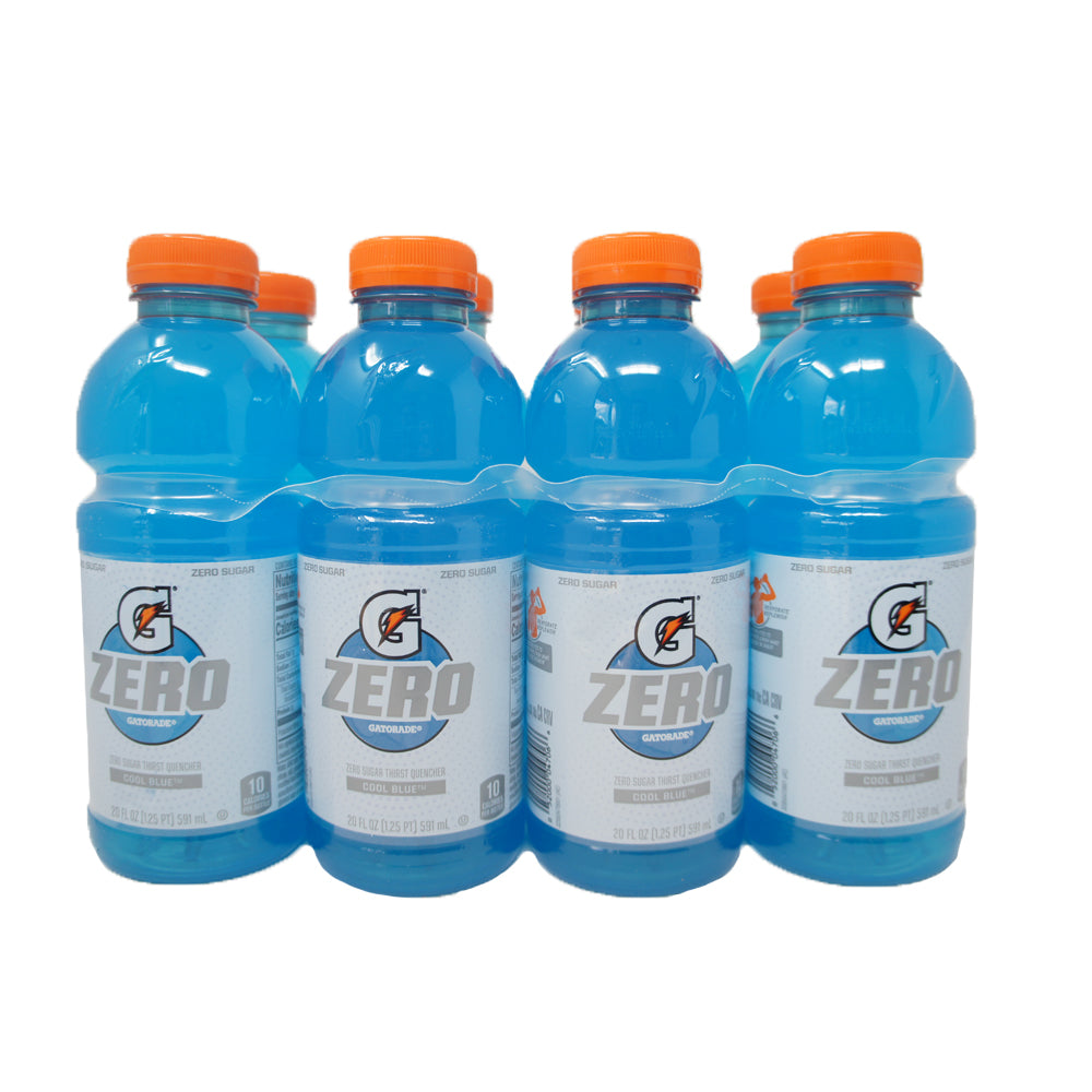 Gatorede, Zero Sugar Thirst Quencer, Cool Blue, 20 OZ ( 8 Pack) (1)