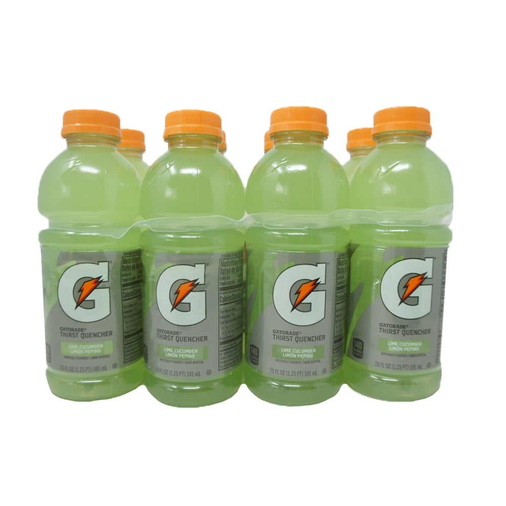 Gatorede, Thirst Quencer, Lime Cucumber Limón Pepino, 20 OZ ( 8 Pack) (1)